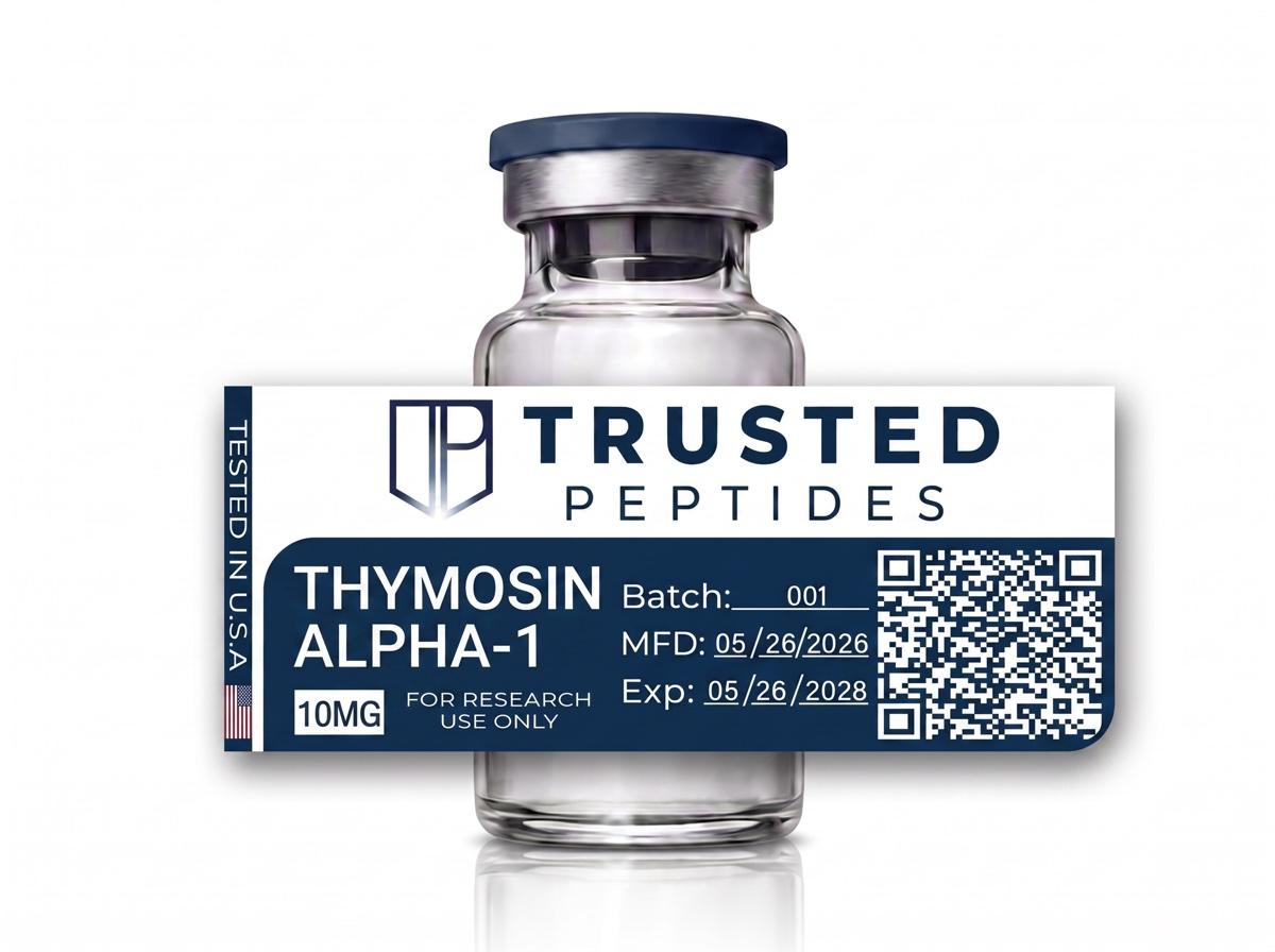 Trusted Peptides Thymosin Alpha-1 (10 MG) — 10 mg · lyophilized vial