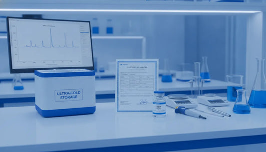 DSIP peptide vial with laboratory documentation