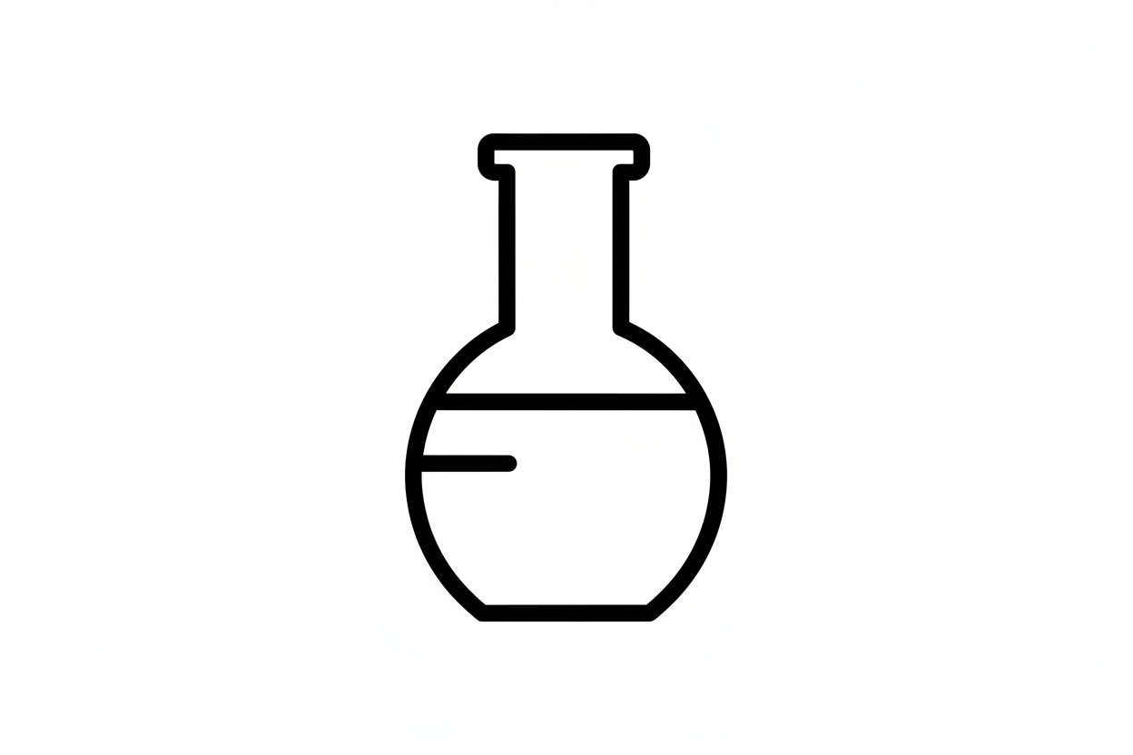lab beaker icon no color