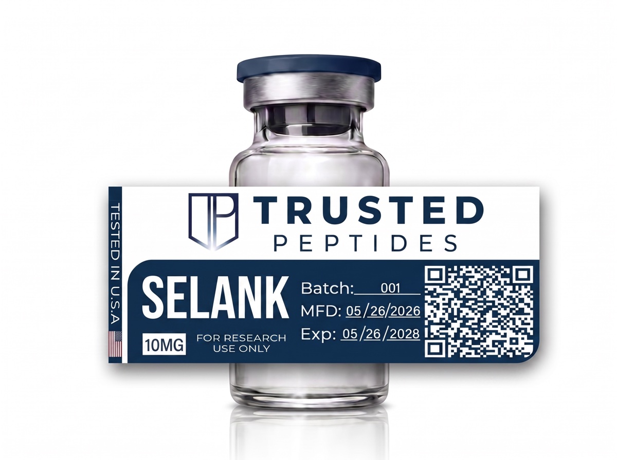Trusted Peptides Selank — 10 mg · lyophilized vial