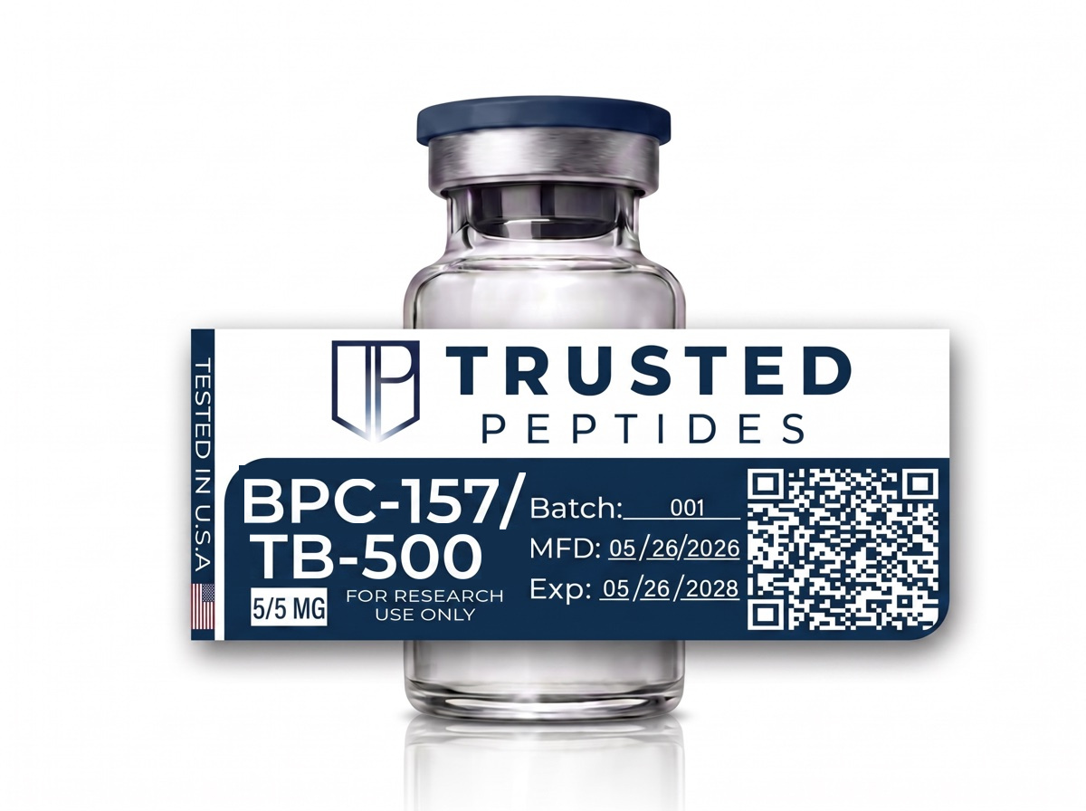 Trusted Peptides BPC-157 / TB-500 — 5 / 5 mg · lyophilized vial